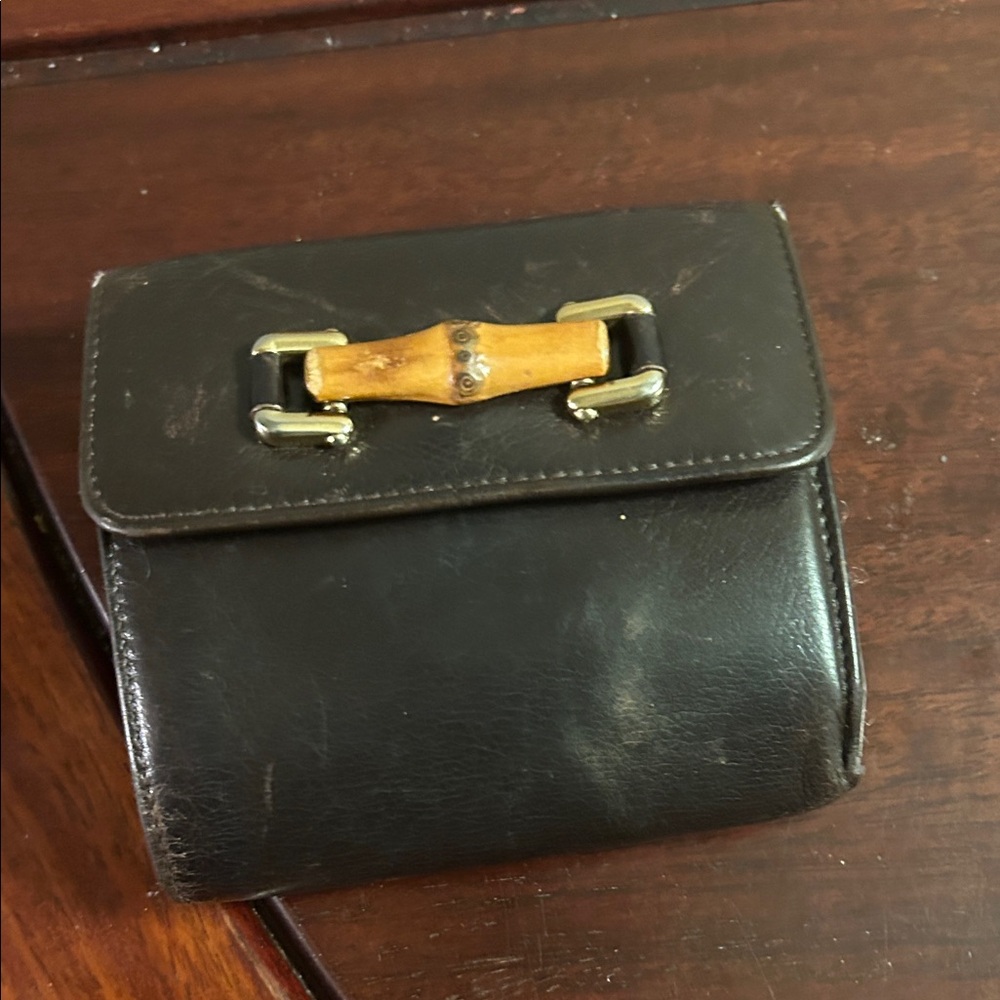 Gucci Bamboo and Leather Mini Wallet